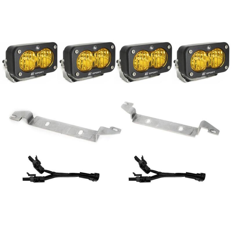 Baja Designs Baja Designs 2024+ Toyota Tacoma S2 Sport Dual Fog Pocket Light Kit - Baja Amber Fog Lights aftermarket performance part