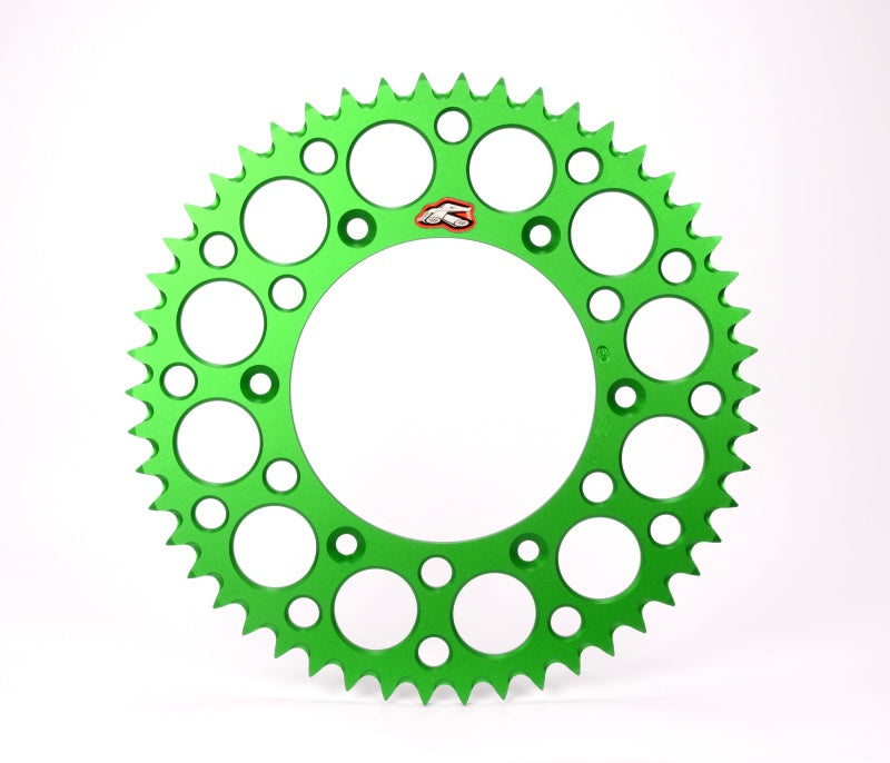 Renthal 89-90/96-97 Kawasaki KX 100 Rear Grooved Sprocket - Green 420-52P Teeth Renthal Sprockets AXOPROS