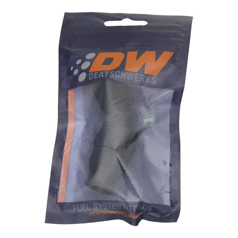 DeatschWerks 8AN Female Swivel 45-Degree Hose End PTFE (Incl 1 Olive Insert) - Anodized Matte Black DeatschWerks Fittings AXOPROS