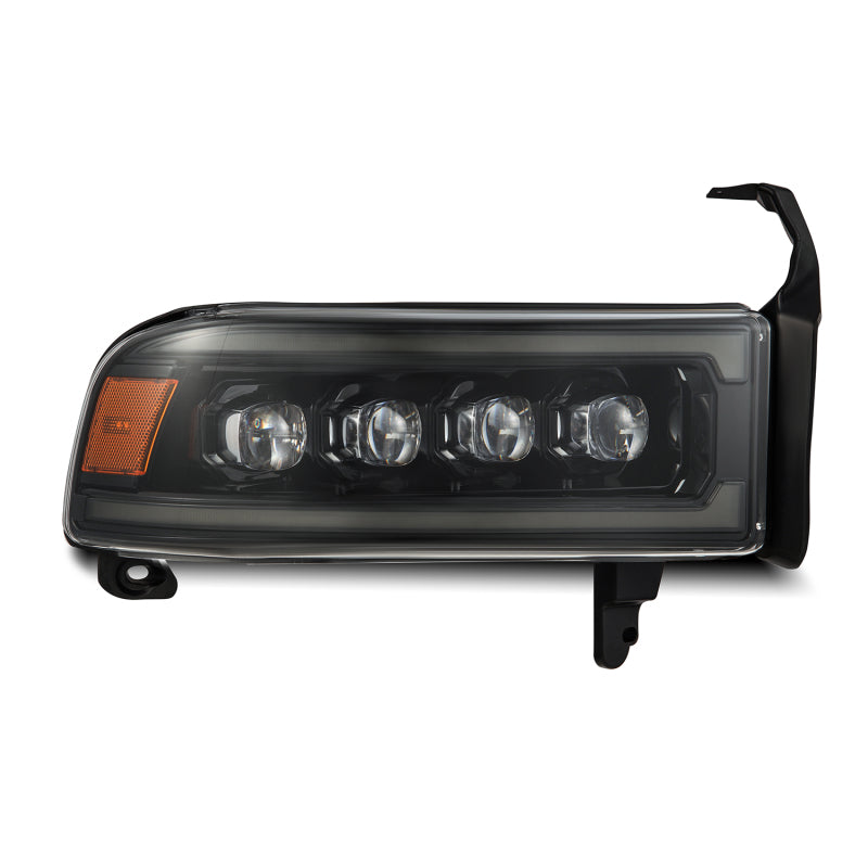 AlphaRex 94-01 RAM 1500 NOVA LED Proj Headlights Alpha-Blk w/Activ Light/Seq Signal/SB DRL AlphaRex Headlights AXOPROS