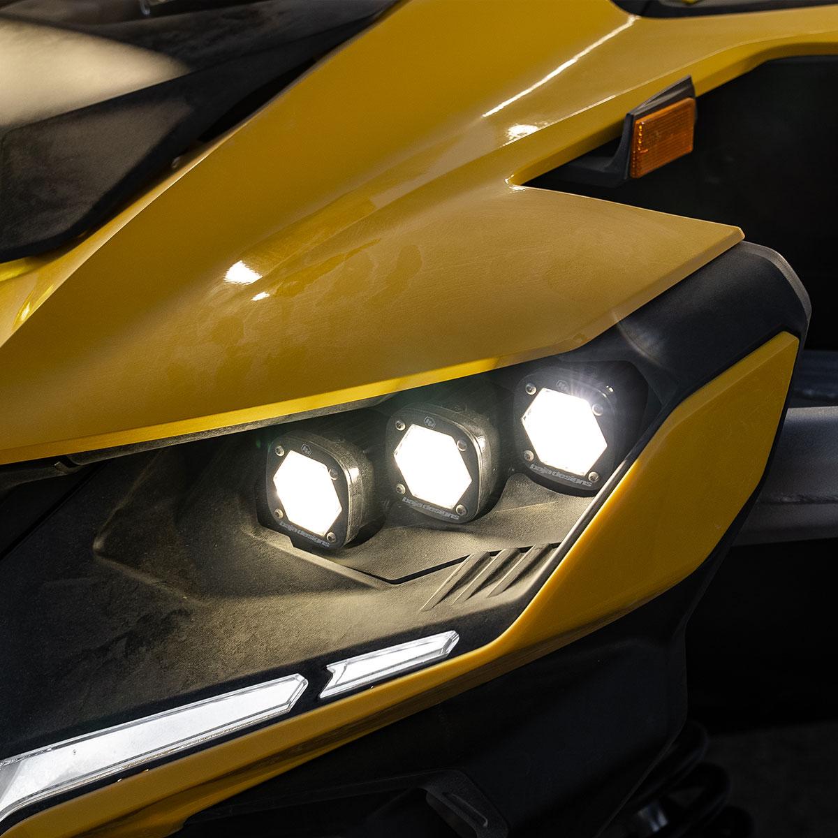 Can-Am Maverick R Triple S1 "Unlimited" Headlight Kit Baja Designs Headlight Conversion Kit AXOPROS