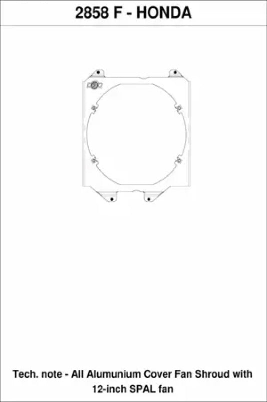 CSF 92-00 Honda Civic All-Aluminum Fan Shroud w/12in SPAL Fan CSF Fans & Shrouds  AXOPROS