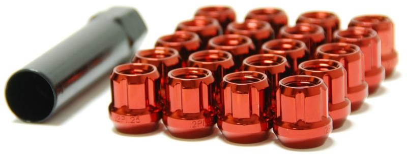 Wheel Mate Muteki Open End Lug Nuts - Red 12x1.25 Wheel Mate Lug Nuts AXOPROS