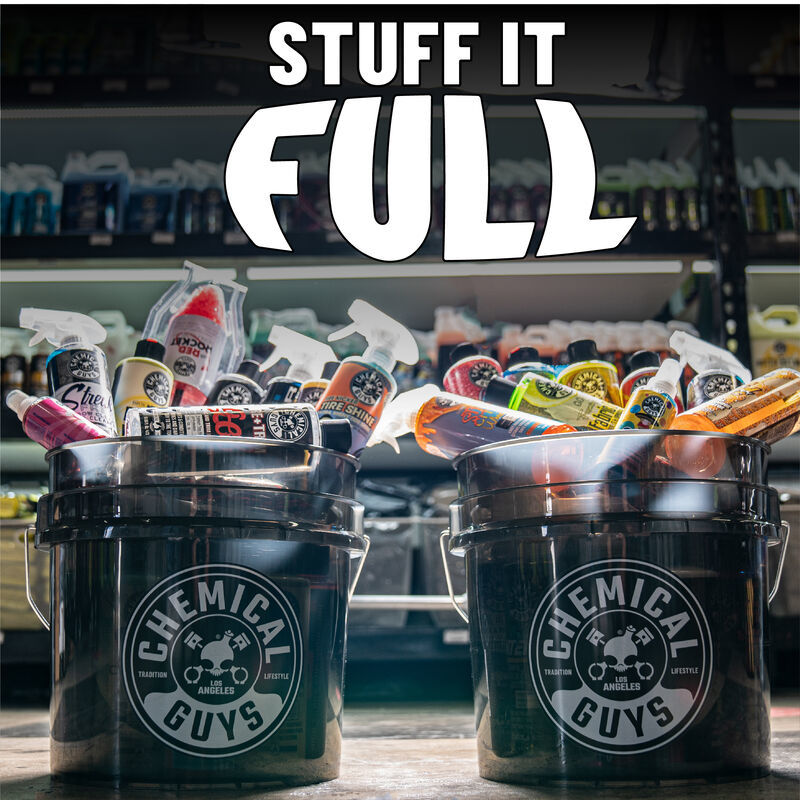 Chemical Guys Heavy Duty Detailing Bucket Smoked Black (4.5 Gal) Chemical Guys Wash Buckets AXOPROS