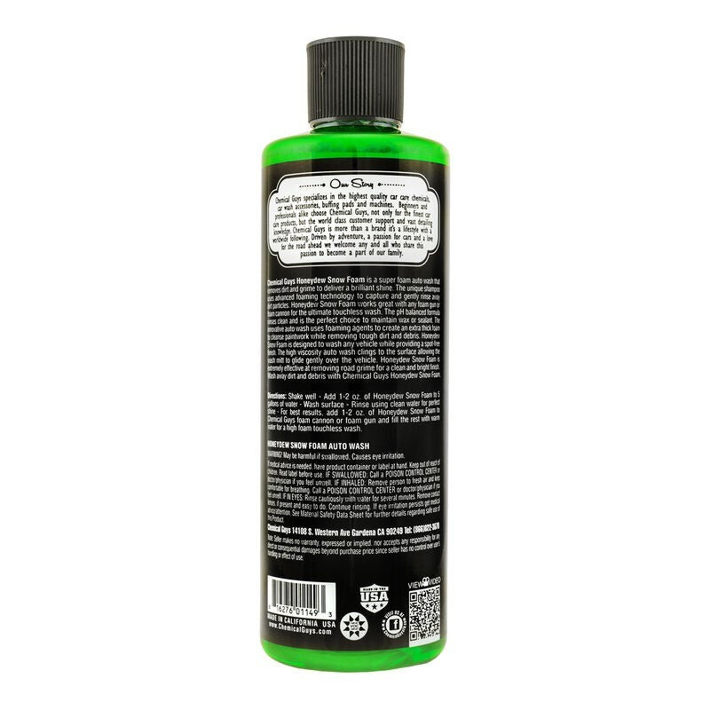 Chemical Guys Honeydew Snow Foam Auto Wash Cleansing Shampoo - 16oz Chemical Guys Washes & Soaps AXOPROS