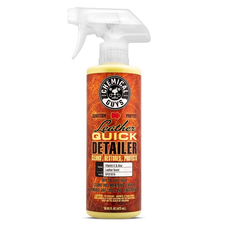 Chemical Guys Leather Quick Detailer Care Spray - Matte Finish - 16oz Chemical Guys Surface Cleaners AXOPROS