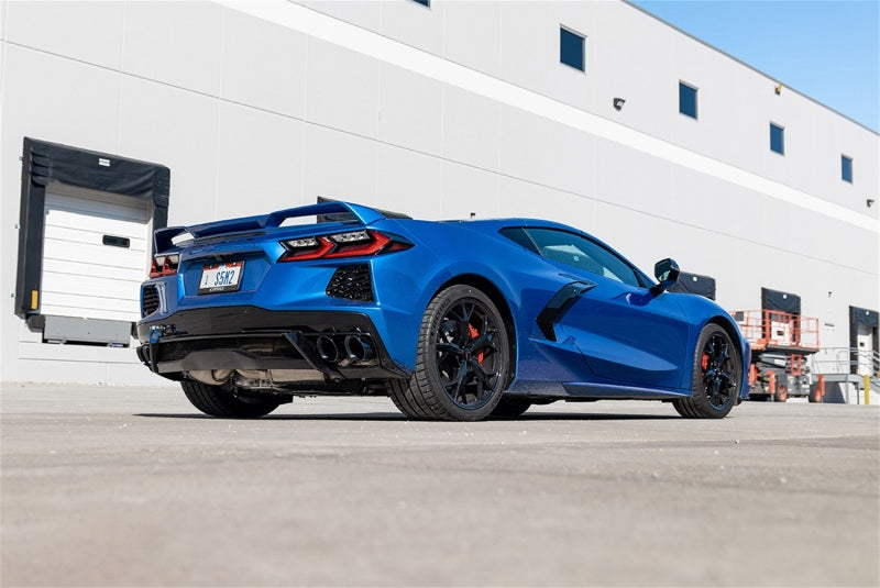 Corsa 20-24 Corvette C8 3in Valved Cat-Back 4.5in Blk Quad Tips Fits Factory Perf Exhaust DeletesAFM CORSA Performance Catback AXOPROS