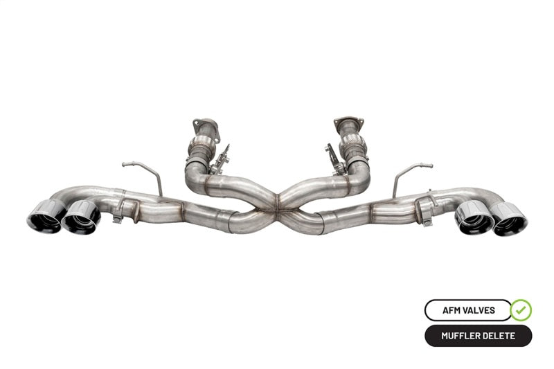 Corsa 20-24 Corvette C8 3in Xtreme Cat-Back Exhaust 4.5in Pol Quad Tips - Integrates stock AFM Valve CORSA Performance Catback AXOPROS