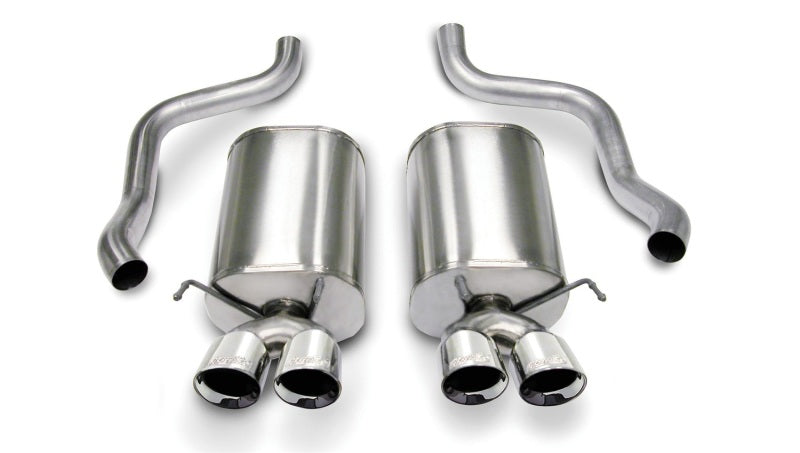 Corsa 2005-2007 Chevrolet Corvette C6 6.0L V8 Polished Sport Axle-Back Exhaust CORSA Performance Axle Back AXOPROS