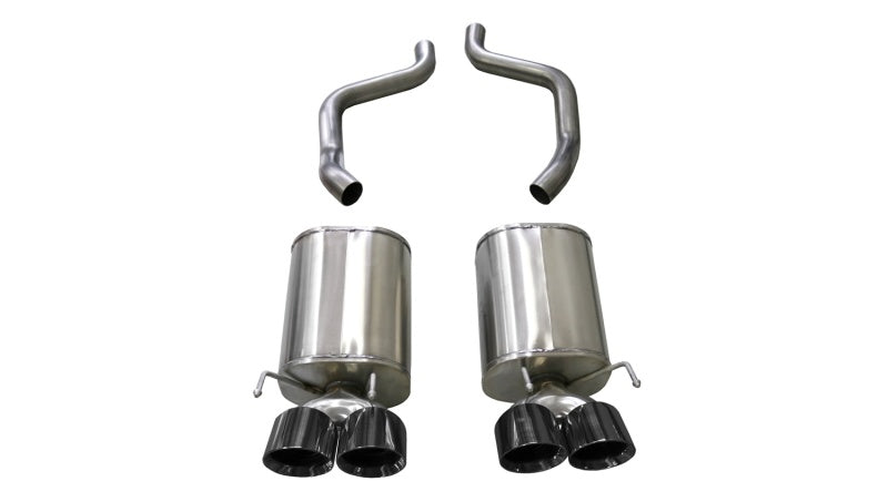 Corsa 2005-2007 Chevrolet Corvette (C6) 6.0L/6.2L Black Xtreme Axle-Back Exhaust w/4.5in Tips CORSA Performance Axle Back  AXOPROS