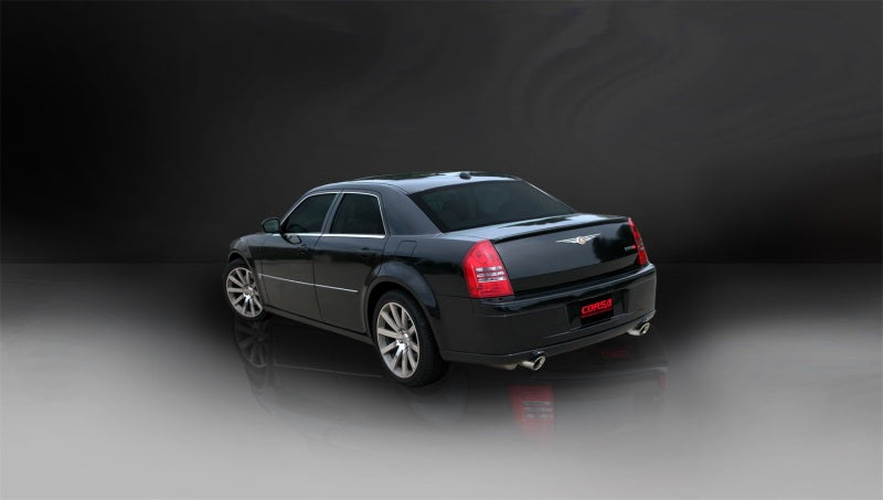 Corsa 2005-2010 Dodge Charger No Towing Hitch SRT-8 6.1L V8 Polished Xtreme Cat-Back Exhaust CORSA Performance Catback AXOPROS