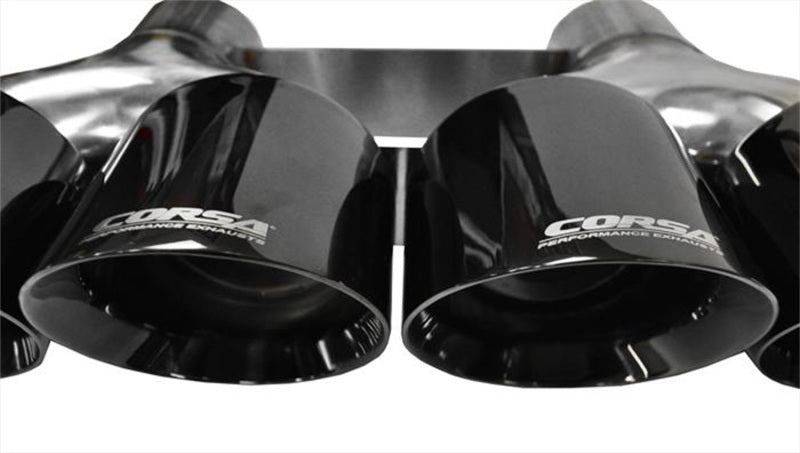 Corsa 2014-2020 Chevrolet Corvette 6.2L V8 Quad 45in Polished Black Pro-Series Tip Kit CORSA Performance Tips AXOPROS