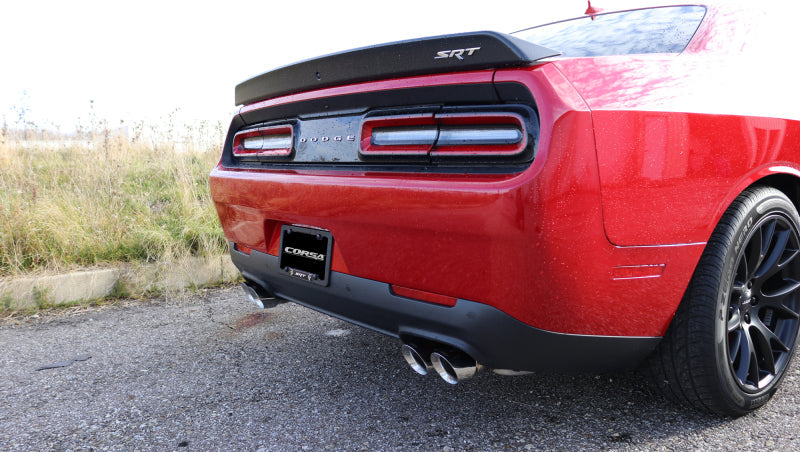 Corsa 2015-2023 Dodge Challenger Hellcat Dual Rear Exit Extreme Exhaust w/ 3.5in Polished Tips CORSA Performance Catback AXOPROS