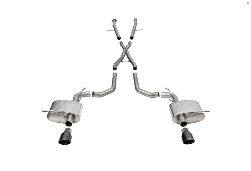 Corsa 2018-2024 Dodge Durango SRT 392 Cat-Back 2.75in Dual Rear Exit Xtreme 4.5in Black PVD Tips CORSA Performance Catback AXOPROS