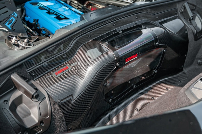 Corsa 2020+ Chevrolet Corvette C8/Z06 Carbon Fiber Air Intake Trunk Panel with Polycarbonate CORSA Performance Carbon Accessories AXOPROS