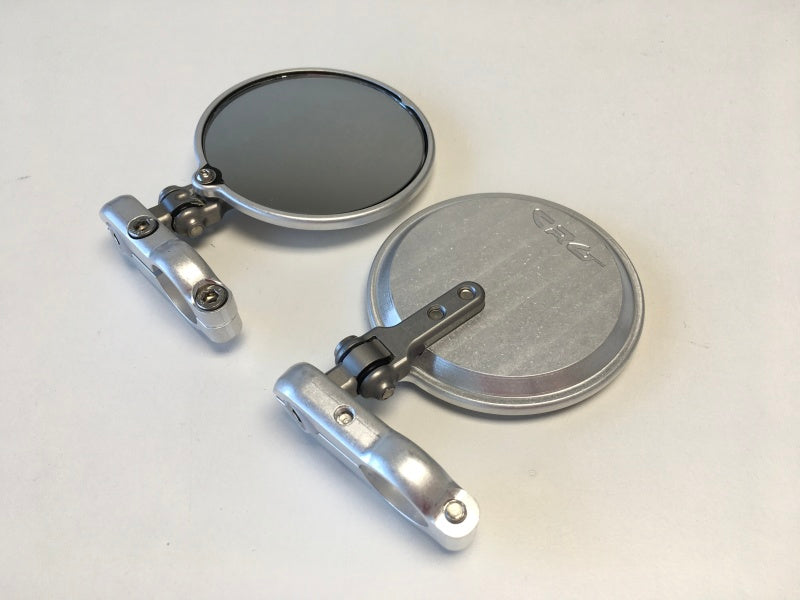CRG Hindsight Folding 3 in. Round Bar-End Mirror Right - Silver CRG Constructors Side Mirrors AXOPROS