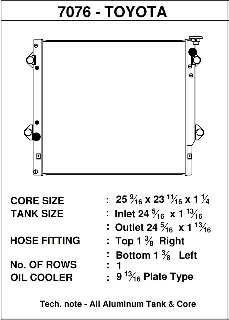 CSF 06-14 Toyota FJ Cruiser 4.0L / 03-09 Toyota 4Runner 4.0L / 2010 Toyota 4Runner 2.7L Radiator CSF Radiators  AXOPROS