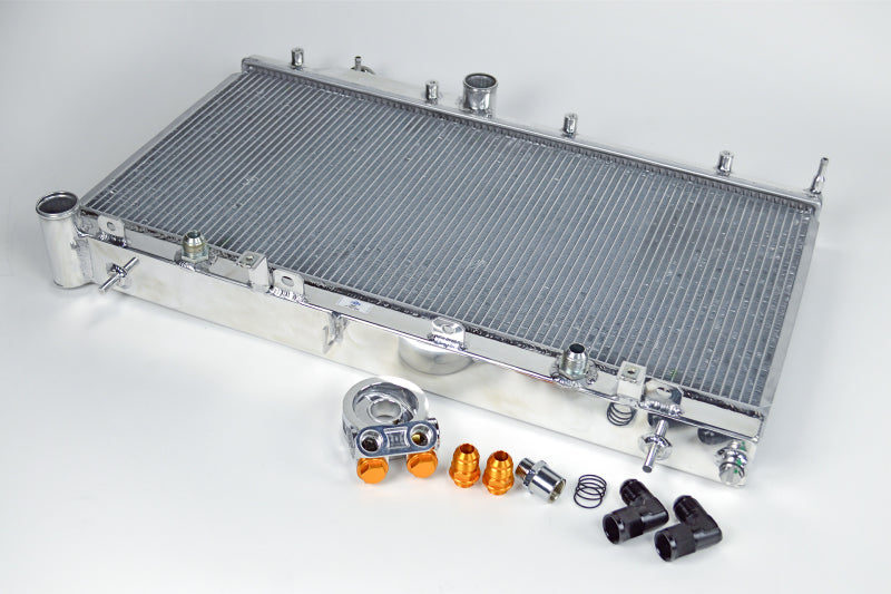 CSF 08-15 Subaru WRX/STI 2-Row Radiator w/Built-In Oil Cooler CSF Radiators  AXOPROS