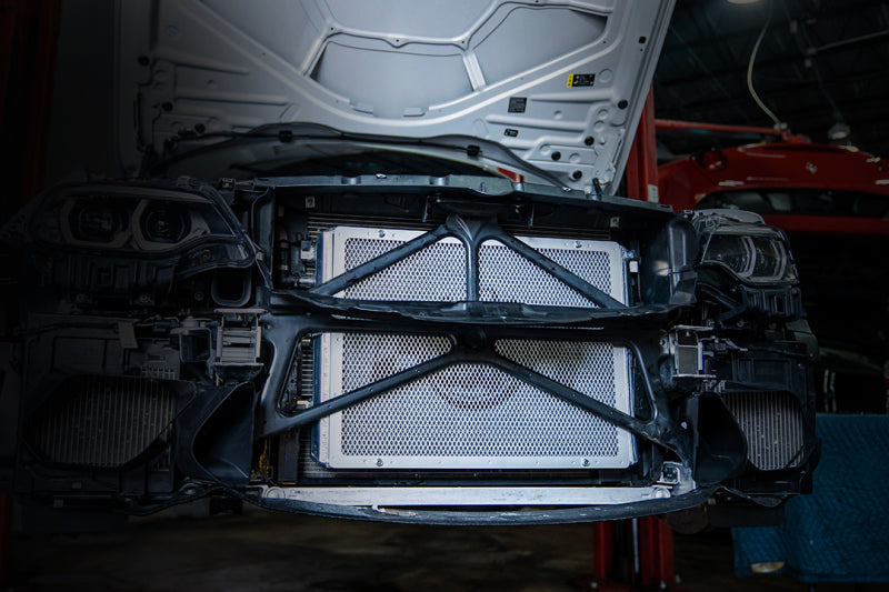 CSF 2014+ BMW M3/M4 (F8X) Front Mount Heat Exchanger w/Rock Guard - Black CSF Radiators  AXOPROS