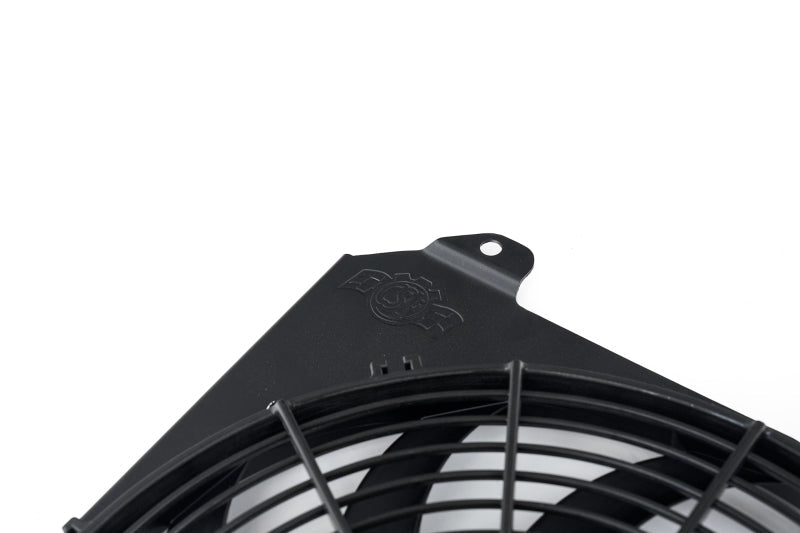 CSF 92-00 Honda Civic All-Aluminum Fan Shroud w/12in SPAL Fan - Black Finish CSF Radiators  AXOPROS