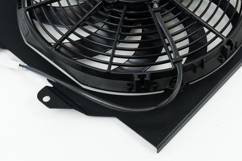 CSF 92-00 Honda Civic All-Aluminum Fan Shroud w/12in SPAL Fan - Black Finish CSF Radiators  AXOPROS