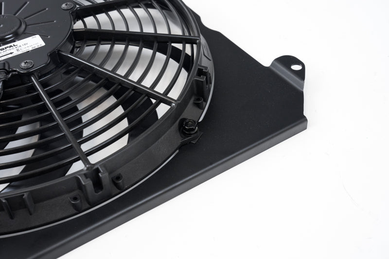 CSF 92-00 Honda Civic All-Aluminum Fan Shroud w/12in SPAL Fan - Black Finish CSF Radiators  AXOPROS