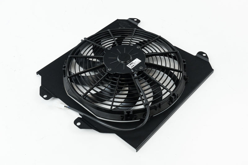 CSF 92-00 Honda Civic All-Aluminum Fan Shroud w/12in SPAL Fan - Black Finish CSF Radiators  AXOPROS