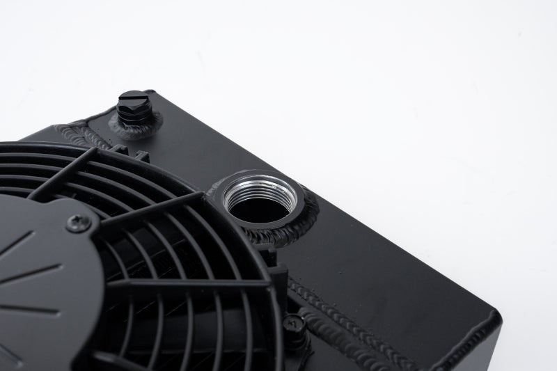 CSF Universal Drag Race / Tuck Radiator w/9in Spal Fan - 10.5in H x 10in L x 3.6in W - Black CSF Radiators AXOPROS