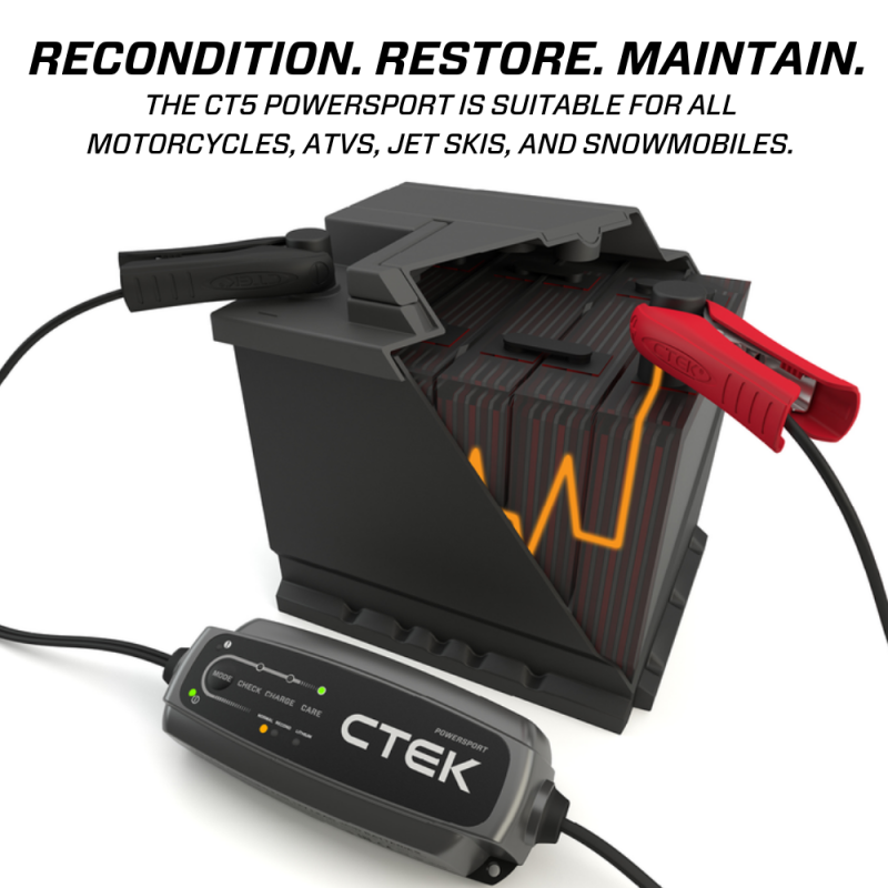 CTEK Battery Charger - CT5 Powersport - 2.3A CTEK Battery Chargers  AXOPROS