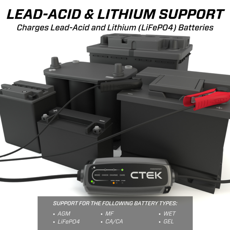 CTEK Battery Charger - CT5 Powersport - 2.3A CTEK Battery Chargers  AXOPROS