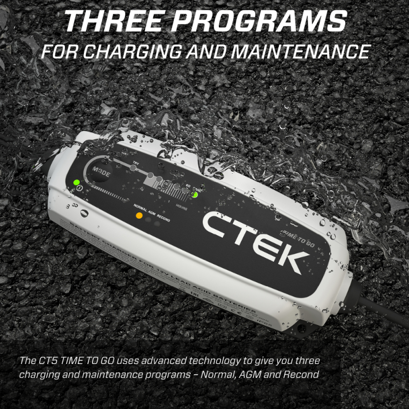 CTEK Battery Charger - CT5 Time To Go - 4.3A CTEK Battery Chargers  AXOPROS