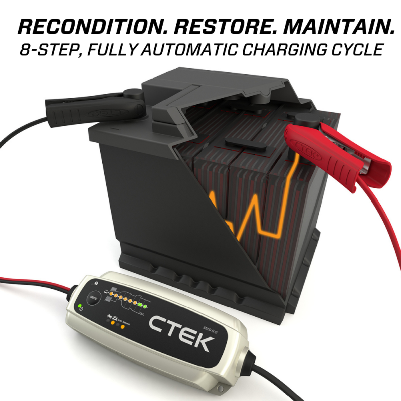 CTEK Battery Charger - MXS 5.0 4.3 Amp 12 Volt CTEK Battery Chargers  AXOPROS