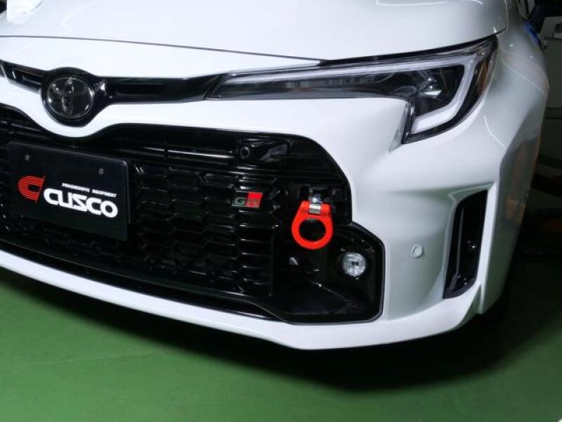 Cusco Folding Tow Hook 2020+ Toyota GR Yaris (GXPA16 GXPA12) Red Steel Cusco Tow Hooks AXOPROS