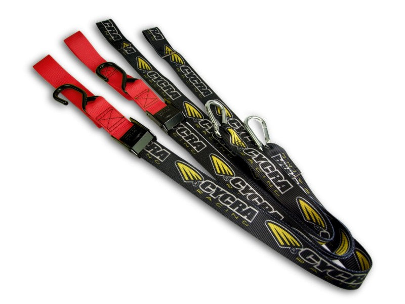 Cycra Tie Down Set - Red Cycra Cargo Tie-Downs AXOPROS