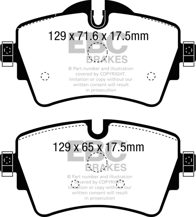 EBC 14+ Mini Hardtop 2.0 Turbo Cooper S Ultimax2 Front Brake Pads EBC Brake Pads - OE AXOPROS