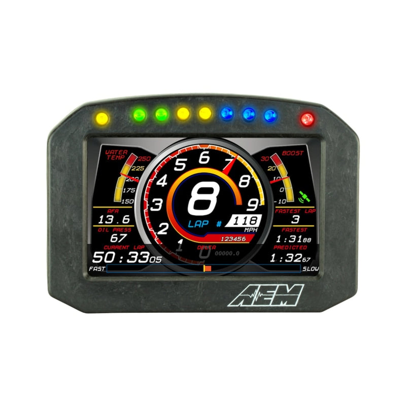 AEM AEM CD-5L Carbon Logging Flush Digital Dash Display Gauges aftermarket performance part
