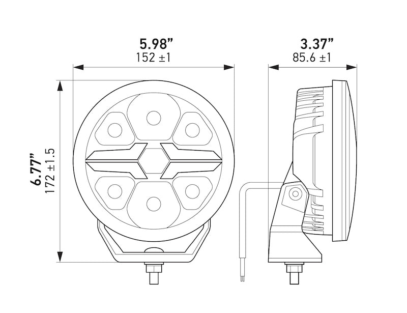 Hella Blade 6in LED Driving Lamp - (Set of 2) Hella Driving Lights  AXOPROS