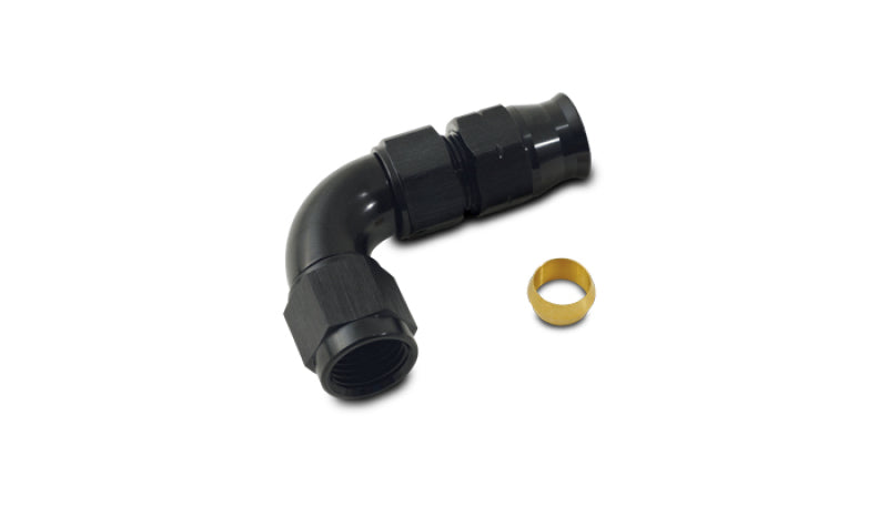 Vibrant 90 Deg 5/16in Tube to Female -6AN Adapter (w/ Olive Inserts) Vibrant Fittings AXOPROS
