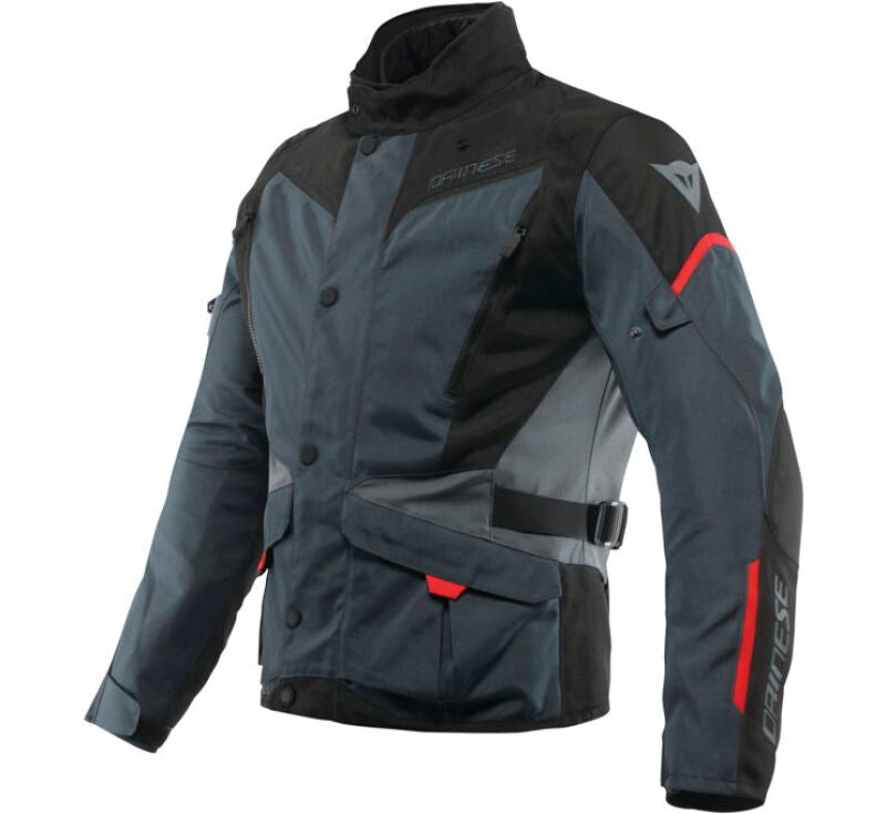 Dainese Tempest 3 D Dry Jacket Ebony/Black/Lava Red Size - 50 Dainese Jackets - Textile AXOPROS