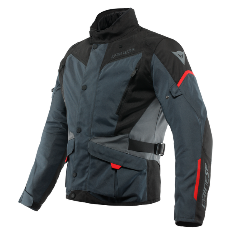 Dainese Tempest 3 D Dry Jacket Ebony/Black/Lava Red Size - 52 Dainese Jackets - Textile AXOPROS