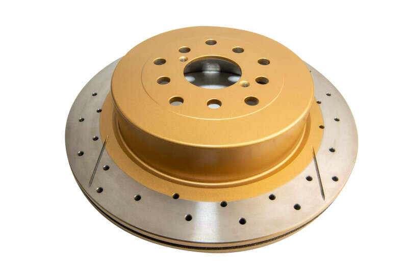 DBA 02-07 Subaru WRX STi 10 Stud Hole Rear Drilled & Slotted Street Series Rotor DBA Brake Rotors - Slot & Drilled AXOPROS