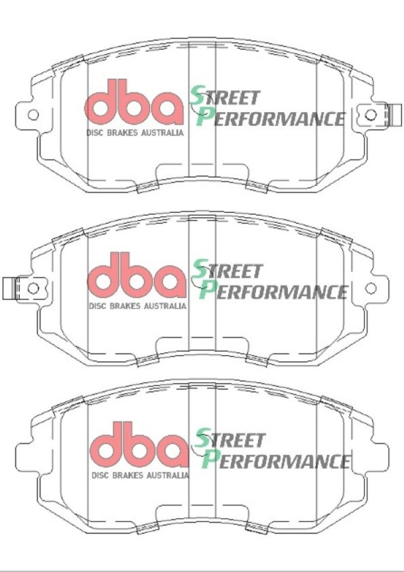 DBA 03-05 Subaru WRX / 08 Subaru WRX SP500 Front Brake Pads DBA Brake Pads - Performance AXOPROS
