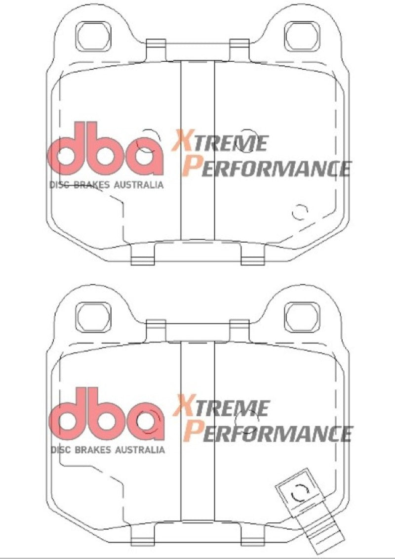 DBA 03-06 EVO / 04-09 STi / 03-07 350Z Track Edition/G35 w/ Brembo XP650 Rear Brake Pads DBA Brake Pads - Performance AXOPROS
