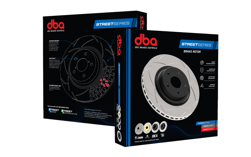 DBA 12+ Subaru/Scion BRZ/FR-S (AU Spec) 10 Lug Slot Rear Drilled & Slotted Street Series Rotors DBA Brake Rotors - Slot & Drilled AXOPROS