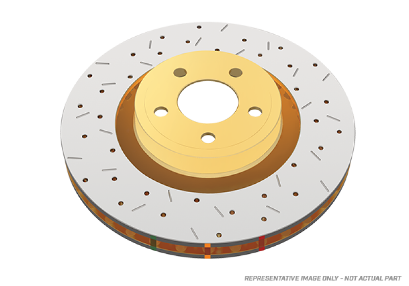 DBA 2009-2013 Cadillac CTS-V V Series Front Slotted T3 4000 Series Uni-Directional Rotor w/Black Hub DBA Brake Rotors - Slotted AXOPROS
