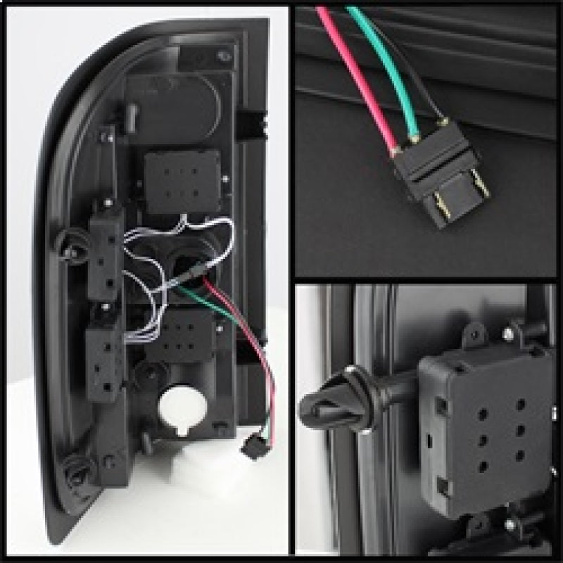 Xtune Chevy Silverado 07-13 LED Tail Lights Black ALT-JH-CS07-LED-BK SPYDER Tail Lights  AXOPROS