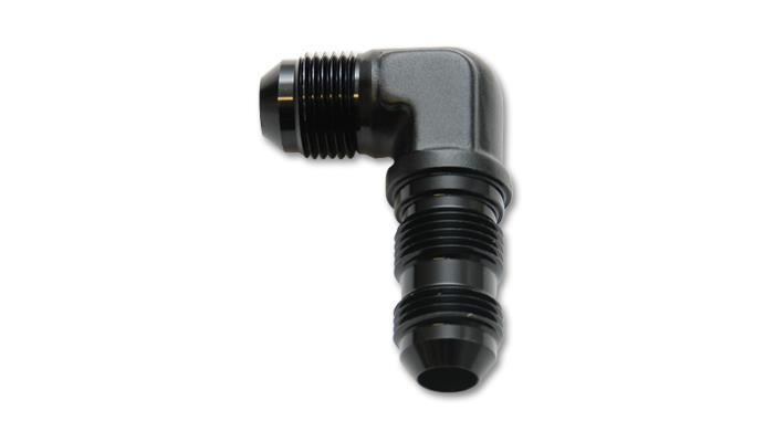 Vibrant -16AN Bulkhead Adapter 90 Deg Elbow Fitting - Anodized Black Vibrant Fittings AXOPROS