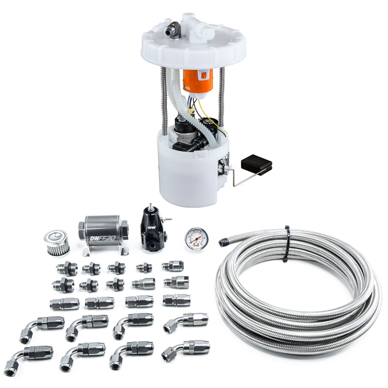 DeatschWerks 06-11 Honda Civic Si K20 DW400 Pump Module & Return Kit w/CPE Fuel Lines DeatschWerks Fuel Pumps AXOPROS