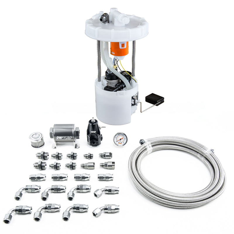 DeatschWerks 06-11 Honda Civic Si K20 DW400 Pump Module & Return Kit w/PTFE Fuel Lines DeatschWerks Fuel Pumps AXOPROS