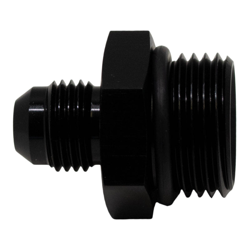 DeatschWerks 10AN ORB Male to 6AN Male Flare Adapter (Incl O-Ring) - Anodized Matte Black DeatschWerks Fittings AXOPROS